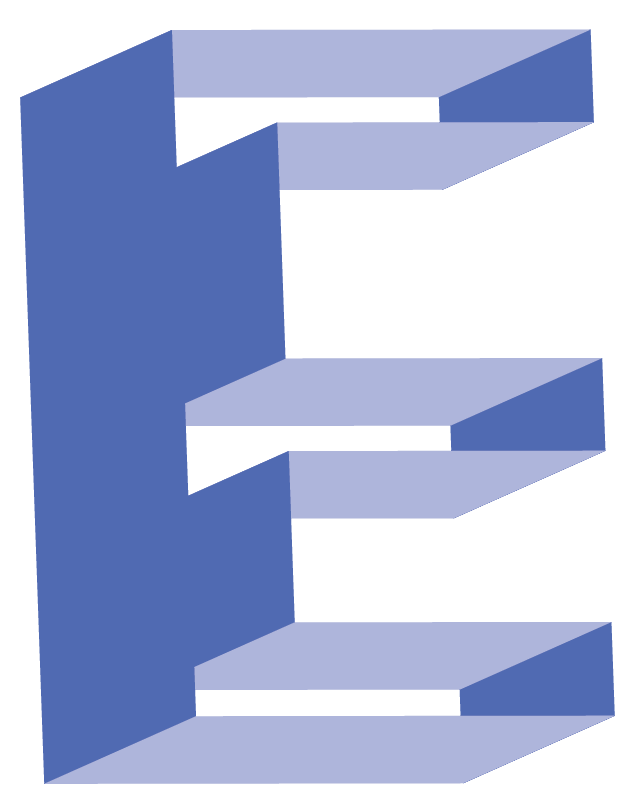 The letter E
