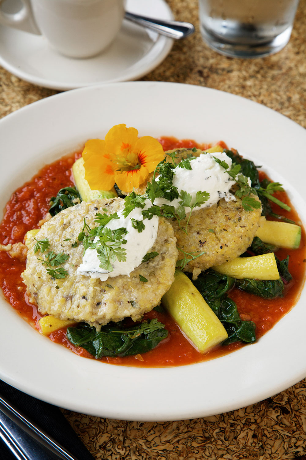 Winter Vegetables with Sage Polenta